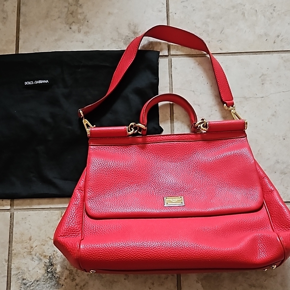 Dolce & Gabbana Red Leather Handbag